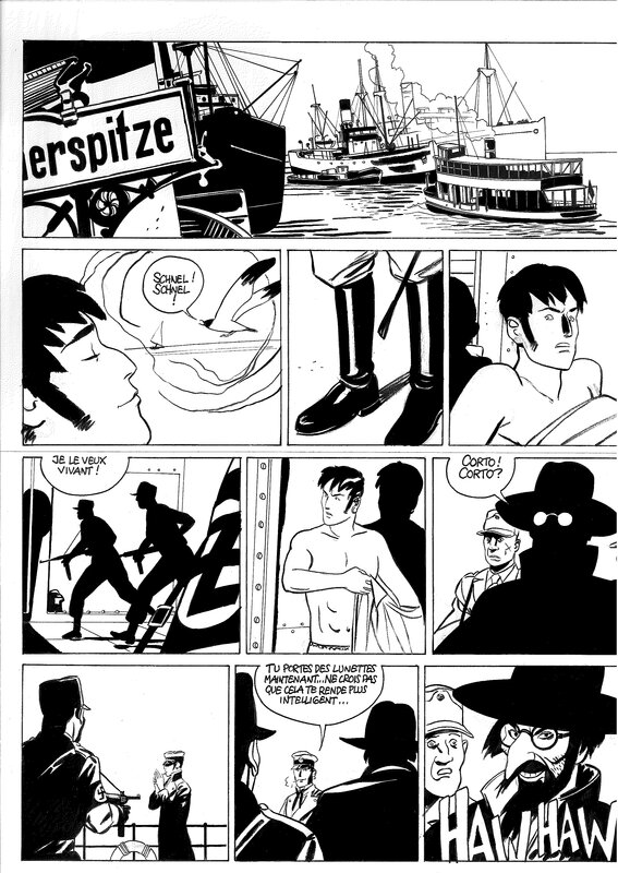 Corto Maltese page par Éric Warnauts, Raives - Planche originale