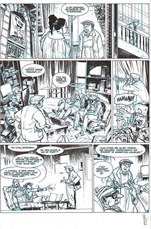 Paul Cauuet, Wilfrid Lupano, Les vieux fourneaux (tome 2 Bonny and Pierrot) - Planche originale