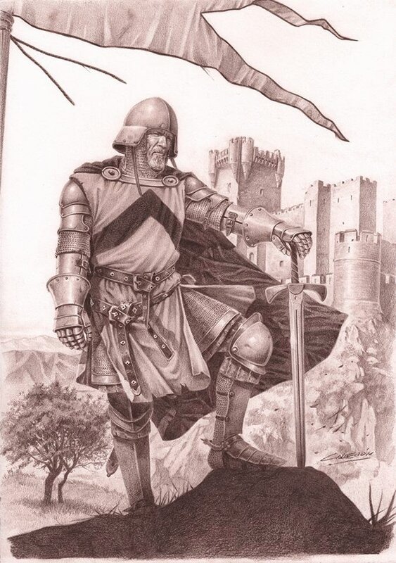 Chevalier par Jaime Caldéron - Illustration originale