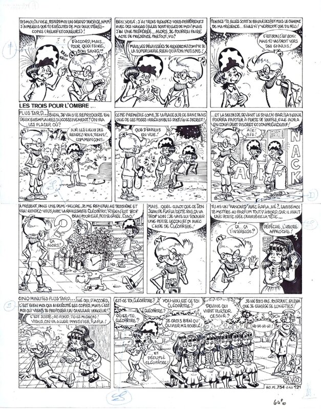 Jacques Devos, Génial Olivier Gag 121 - Planche originale