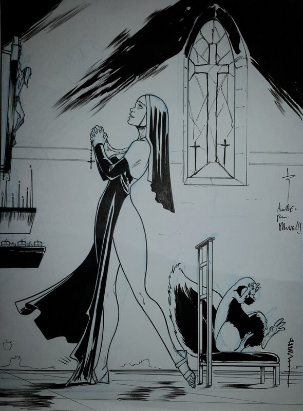 Charlie nonne by Louis - Original Illustration