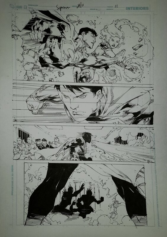 Superman v3 #29 P11 par Ed Benes - Planche originale