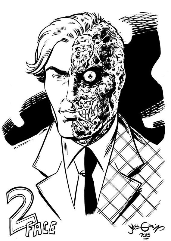 Double face par chris malgrain - Original Illustration