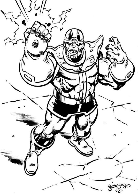 Thanos par chris malgrain - Illustration originale