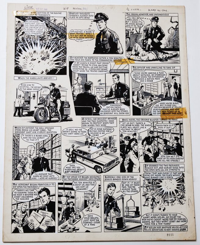 Ted Kearon, Zip Nolan 7 septembre 1963 Revue LION - Comic Strip
