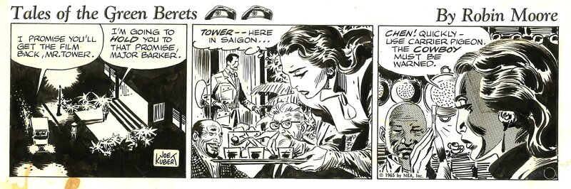 Joe Kubert, Tales of the Green Berets strip. Semaine 7 Jour 6 . 1965 - Planche originale