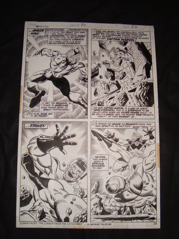 Captain MARVEL par Jim Starlin, Al Milgrom - Planche originale