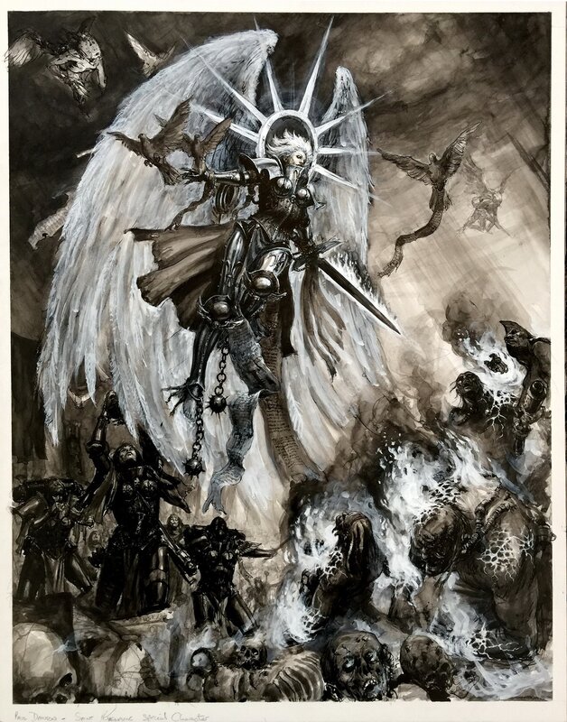 For sale - Paul Dainton, Saint Asname - Illustration pour Warhammer - Original Illustration