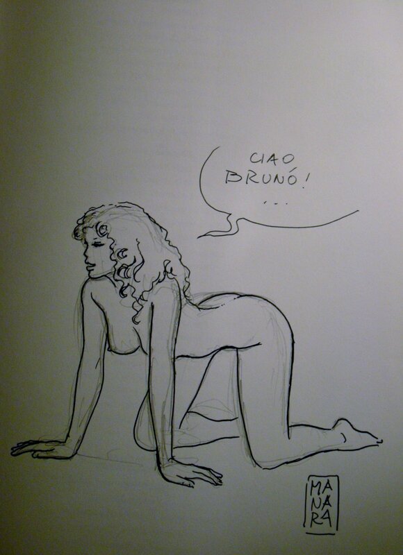 Dédicace pin-up Manara - Sketch