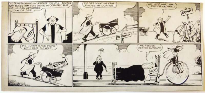 unknown, Chinkee Chinkee Junkee Man  circa 1950  - Revue Dandy - Planche originale