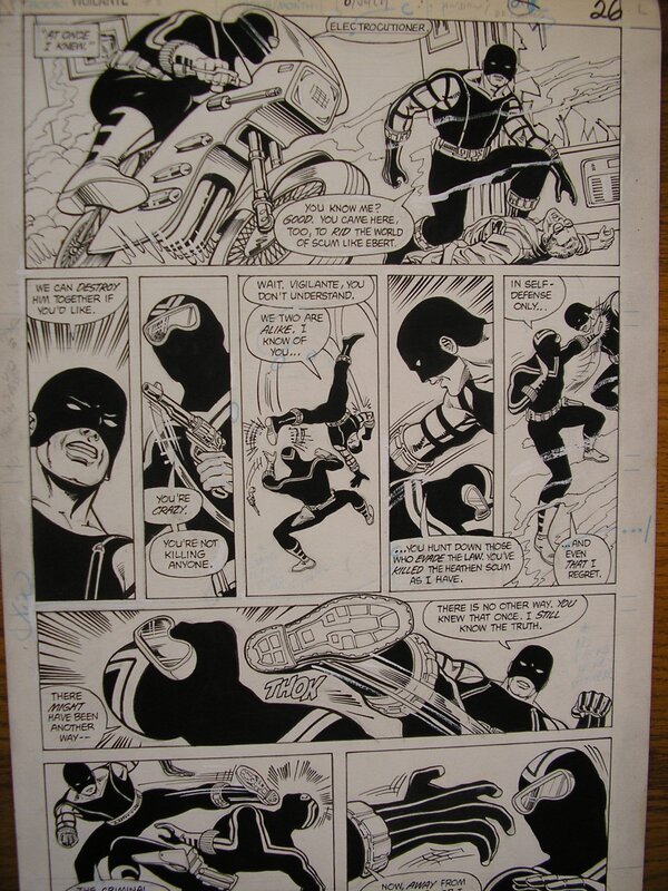 Ross Andru, Planche originale vigilante - Comic Strip