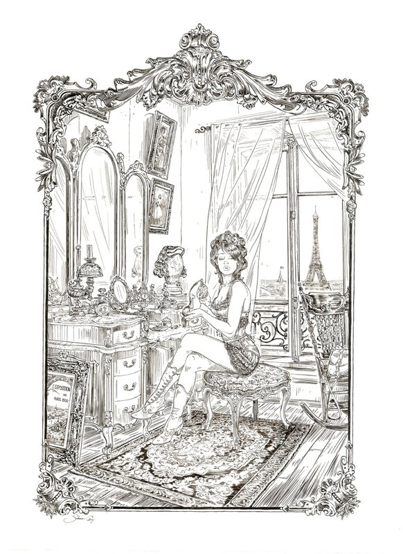 Margot à Paris par Paul Salomone - Illustration originale