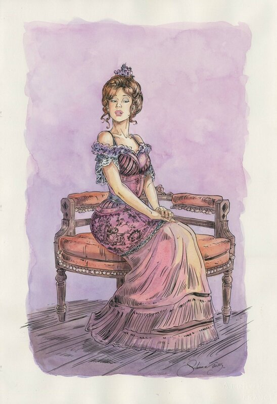 Margot fauteuil par Paul Salomone - Illustration originale