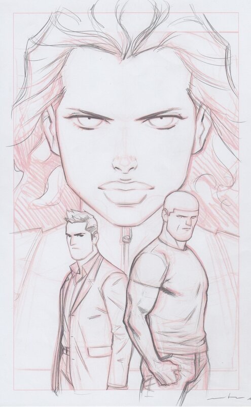 Sketch couverture. by Marcial Toledano - Original art