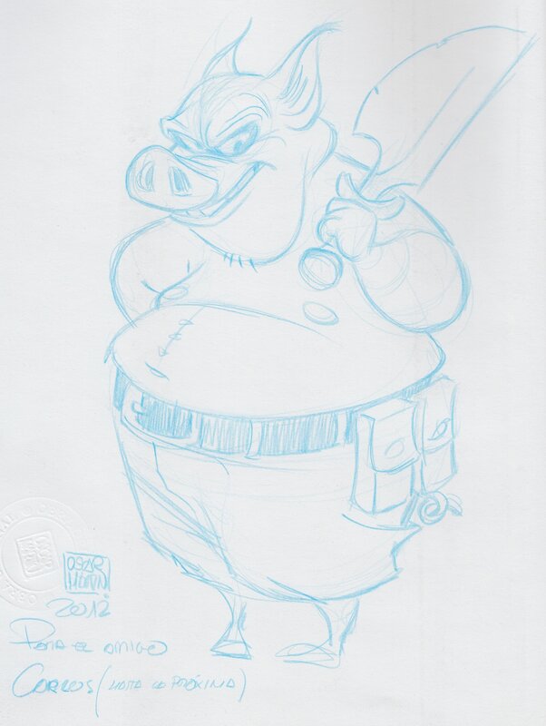 Oscar Martin, Cochon psychopathe (Carlito25000) - Sketch