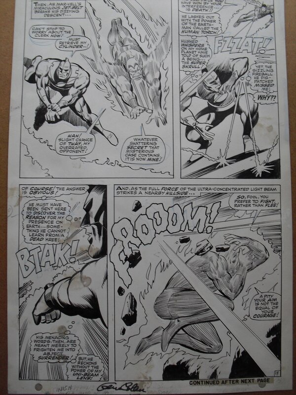 Gene Colan, Planche originale captain marvel - Comic Strip