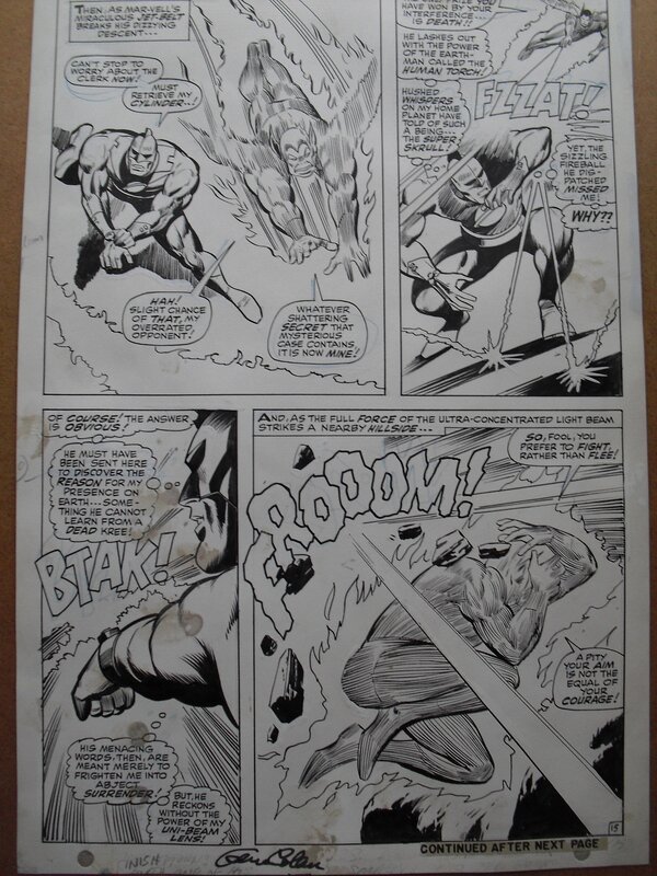 Gene Colan, Planche originale captain marvel - Planche originale