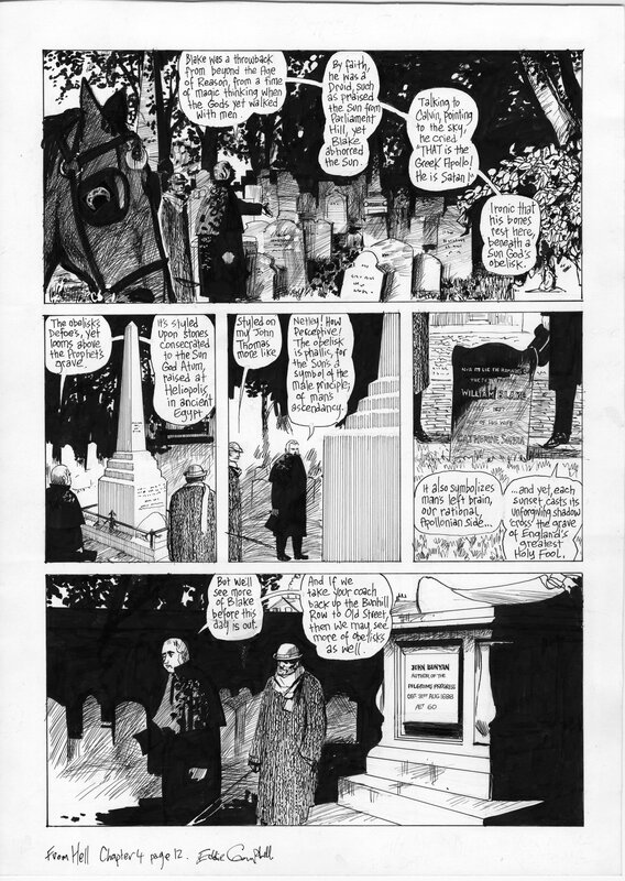 Eddie Campbell, Alan Moore, From Hell Ch. 4, page 12 - Planche originale