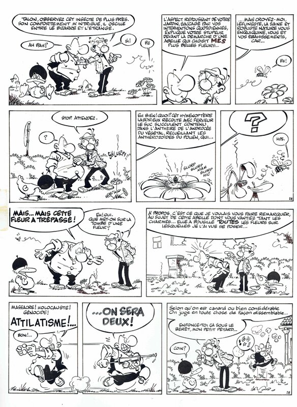 Greg, Achille Talon - L'Arme du crocodile (planche 2) - Planche originale