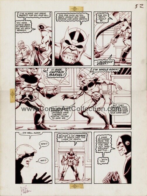 Jim Starlin, Death of Captain Marvel page 52 - Planche originale
