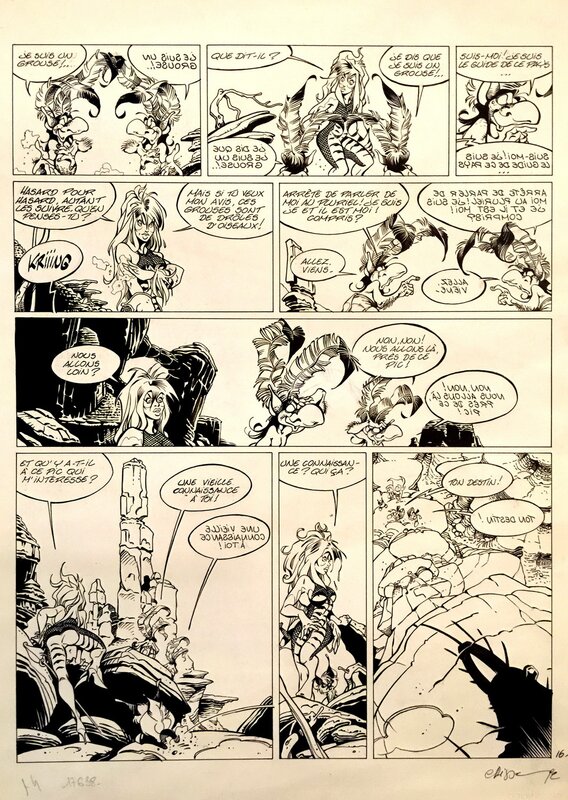 Crisse, L'épée de Cristal - Le cri du Grouse (Tome 4, p 16) - Planche originale