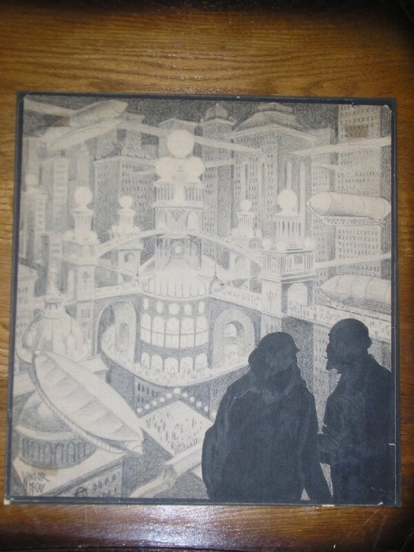 Winsor McCay, City LIGHTS OF THE FUTURE - Illustration originale
