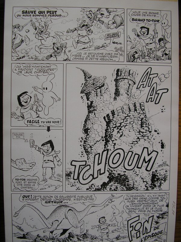 Cézard, Planche originale arthur le fantôme - Planche originale