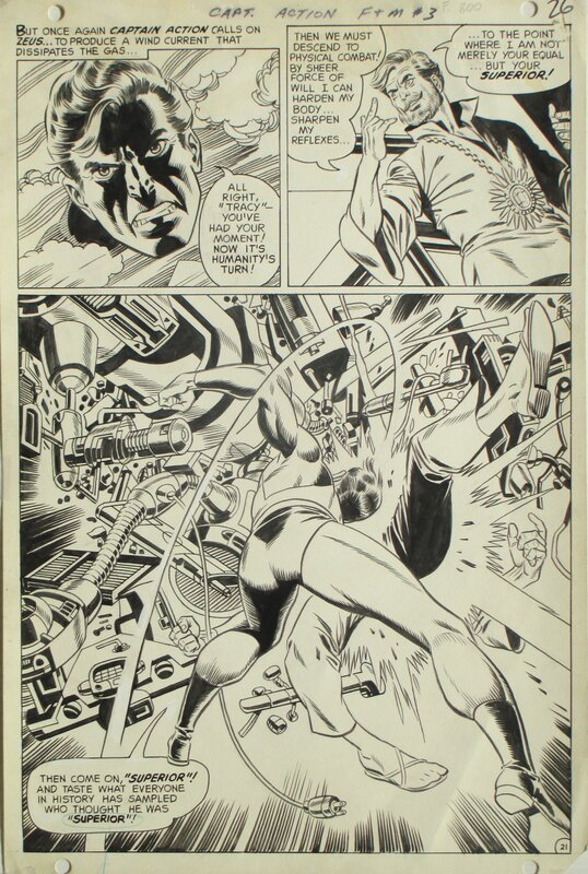 Captain ACTION par Wally Wood, Gil Kane - Planche originale