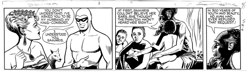 Bill Lignante, Lee Falk, The Phantom partial Sunday Page 08.04.1962 - Comic Strip