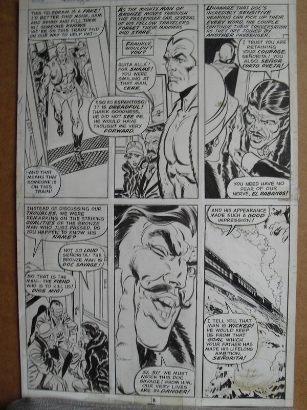 Doc savage par Ross Andru - Planche originale