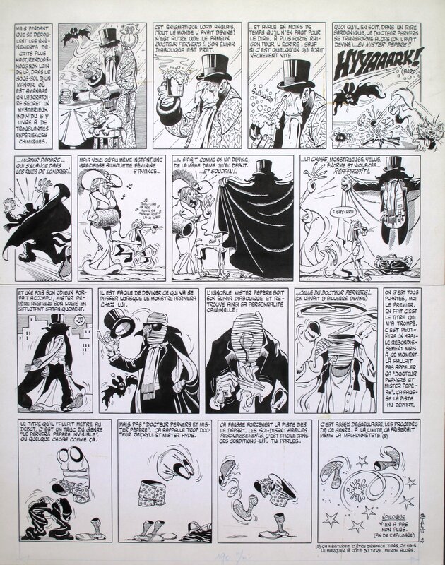 Gotlib, Docteur Pervers et Mister Pépère 02/02 - Planche originale