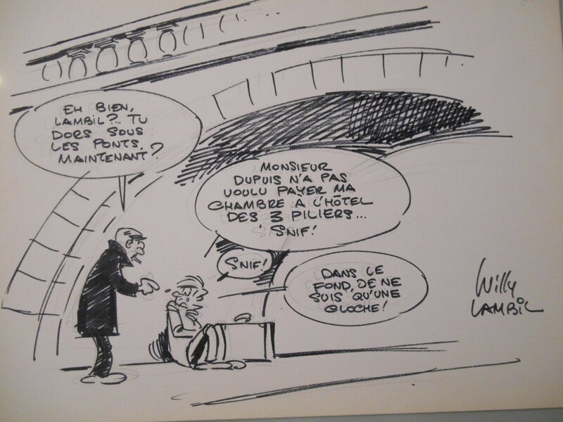 Willy Lambil  - Pauvre Lampil - Original Illustration