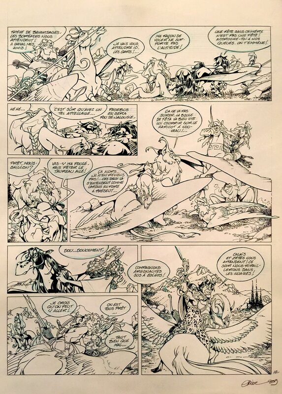 Crisse, Atalante - Calaïs et Zétès (Tome 5, p 10) - Planche originale