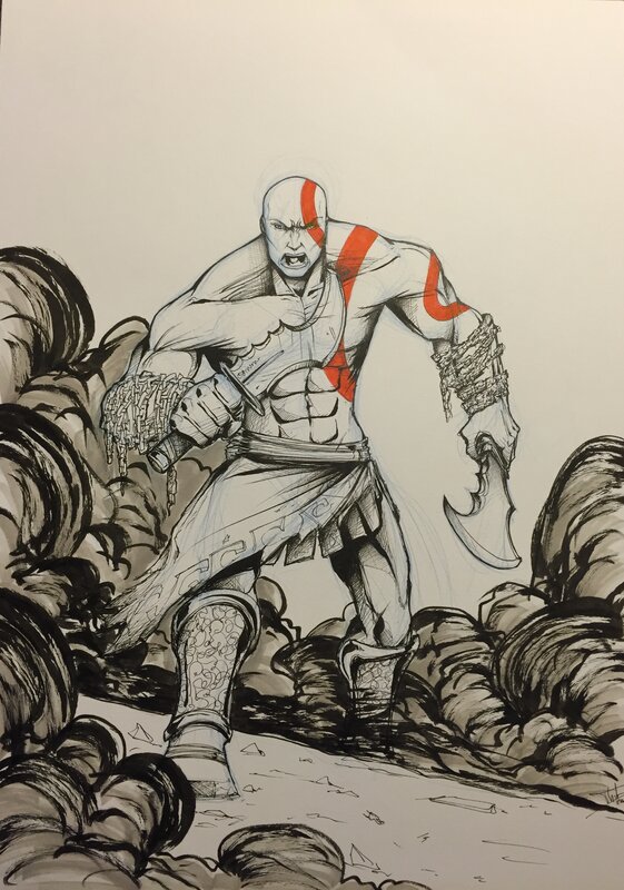 Kratos by Thibault Colon de Franciosi - Original Illustration