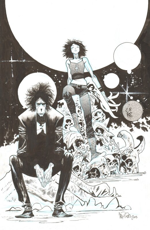 Harren:  Sandman & Death commission - Illustration originale