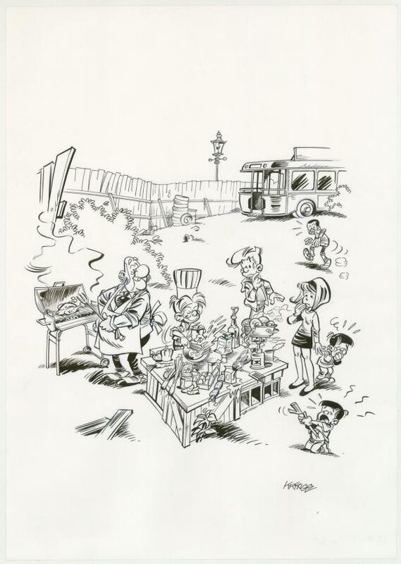 La ribambelle par Jean-Marc Krings - Illustration originale