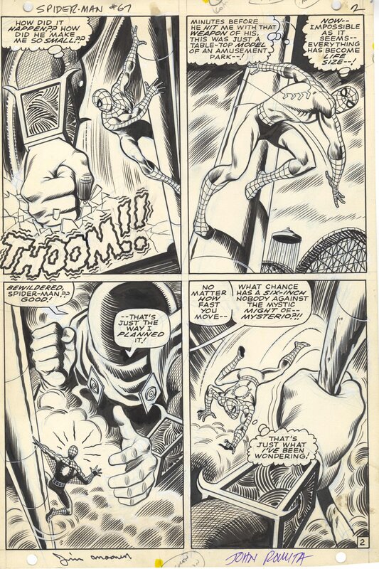 John Romita, Jim Mooney, Spiderman contre Mysterio - Issue 67- PL 2 - Planche originale