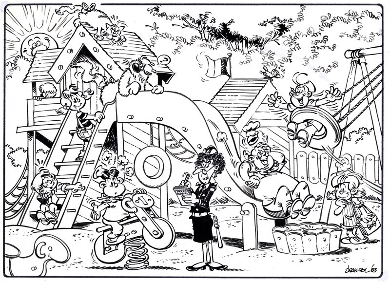 Jean-Pol, Kramikske, Annie en Peter - Briochon, Anne et Peter - Original Illustration