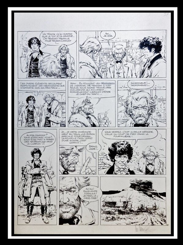 William Vance, Jean Giraud, Marshall Blueberry 02 (Mission Sherman ) - Planche originale