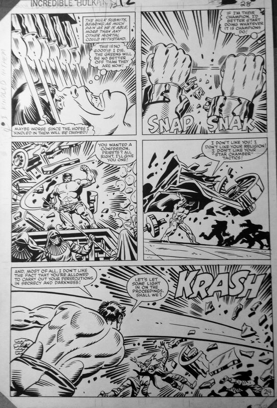 Herb Trimpe, Incredible Hulk annual #12 - Planche originale