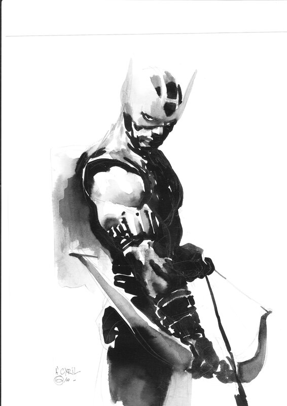 Hawkeye par Gérald Parel - Dédicace