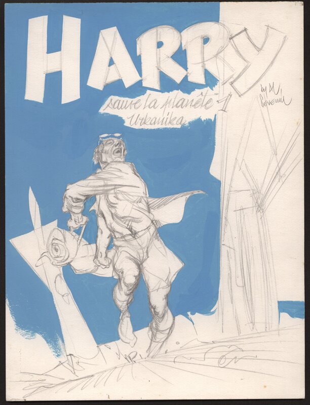 Al Severin, Al Séverin - Harry 1 - Etude 2 couverture TT - Original art