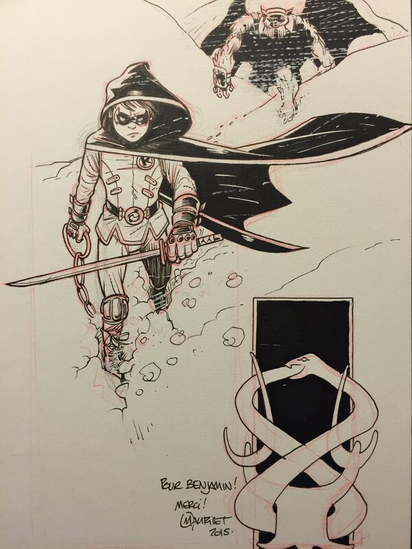 Robin, Damian Wayne by Mauricet - Sketch