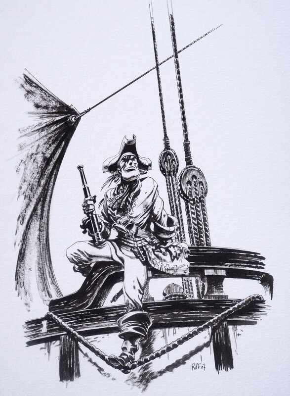 Riff Reb's, George Merry, A bord de l'Etoile matutine - page de titre TT - Illustration originale