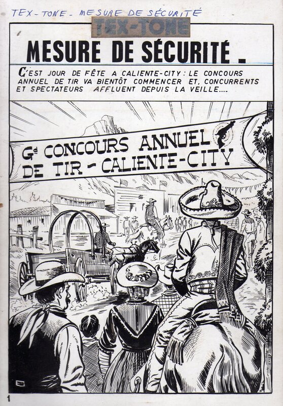 Bob Leguay, Mesure de sécurité. Tex-Tone mensuel n°223, planche 1, 3ème trimestre 1966, Imperia - Comic Strip
