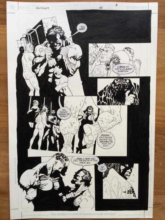 100 Bullets #44 pg8 par Eduardo Risso - Planche originale