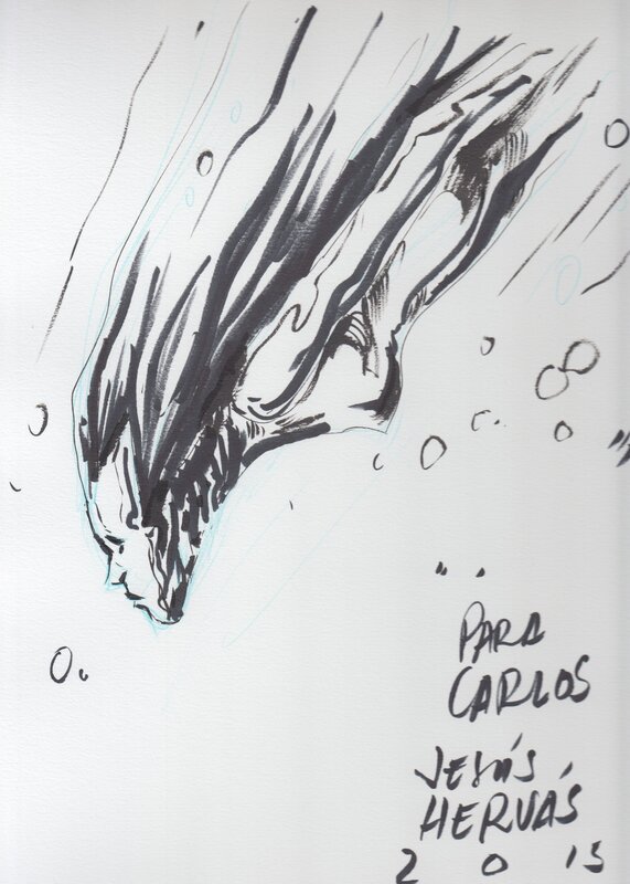 Swimming by Jesús Hervás Millán - Sketch