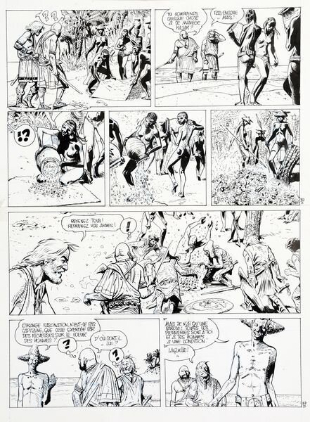 Franz, Jean-Luc Vernal, Jugurtha 14 - Les Monts de la Lune. - Planche originale