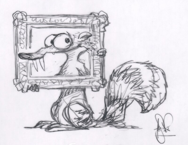 Scrat par Peter De Sève - Illustration originale