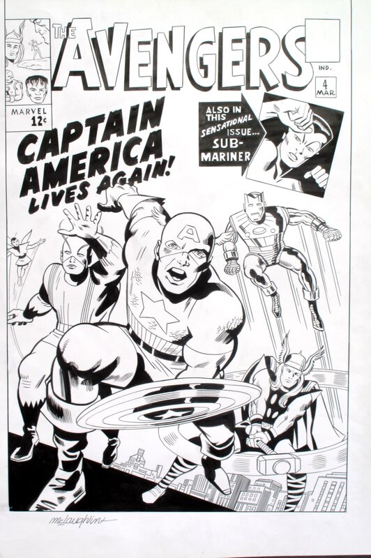 Frank McLaughlin, The Avengers - Captain America - Planche originale